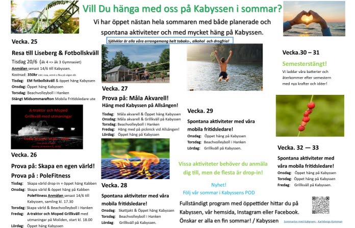 Sommarlovsinfo Kabyssen 2023