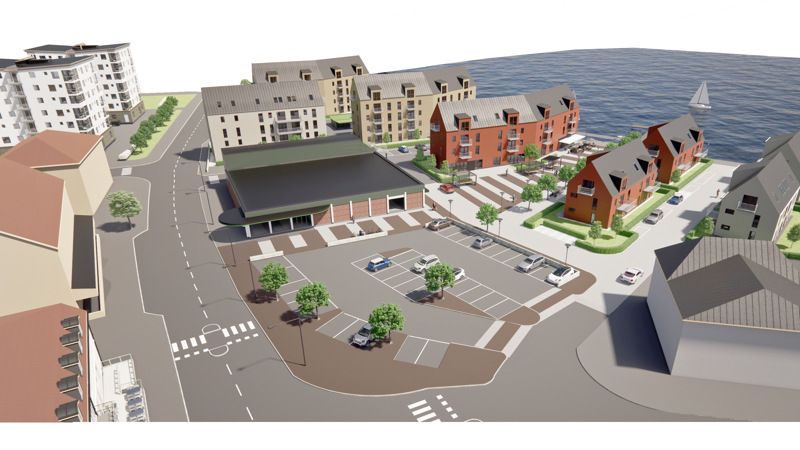 Illustration över hur Rödesund kommer att kunna se ut när det är utvecklat.