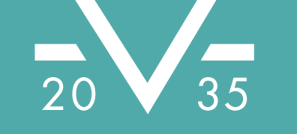 Symbol för Karlsborgs kommuns vision "Karlsborg 2035 - ett liv med guldkant"