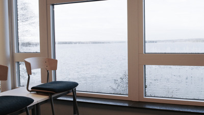 Utsikt från ett klassrum.