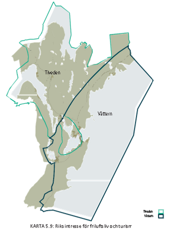 Karta - Riksintresse för friluftsliv Tiveden