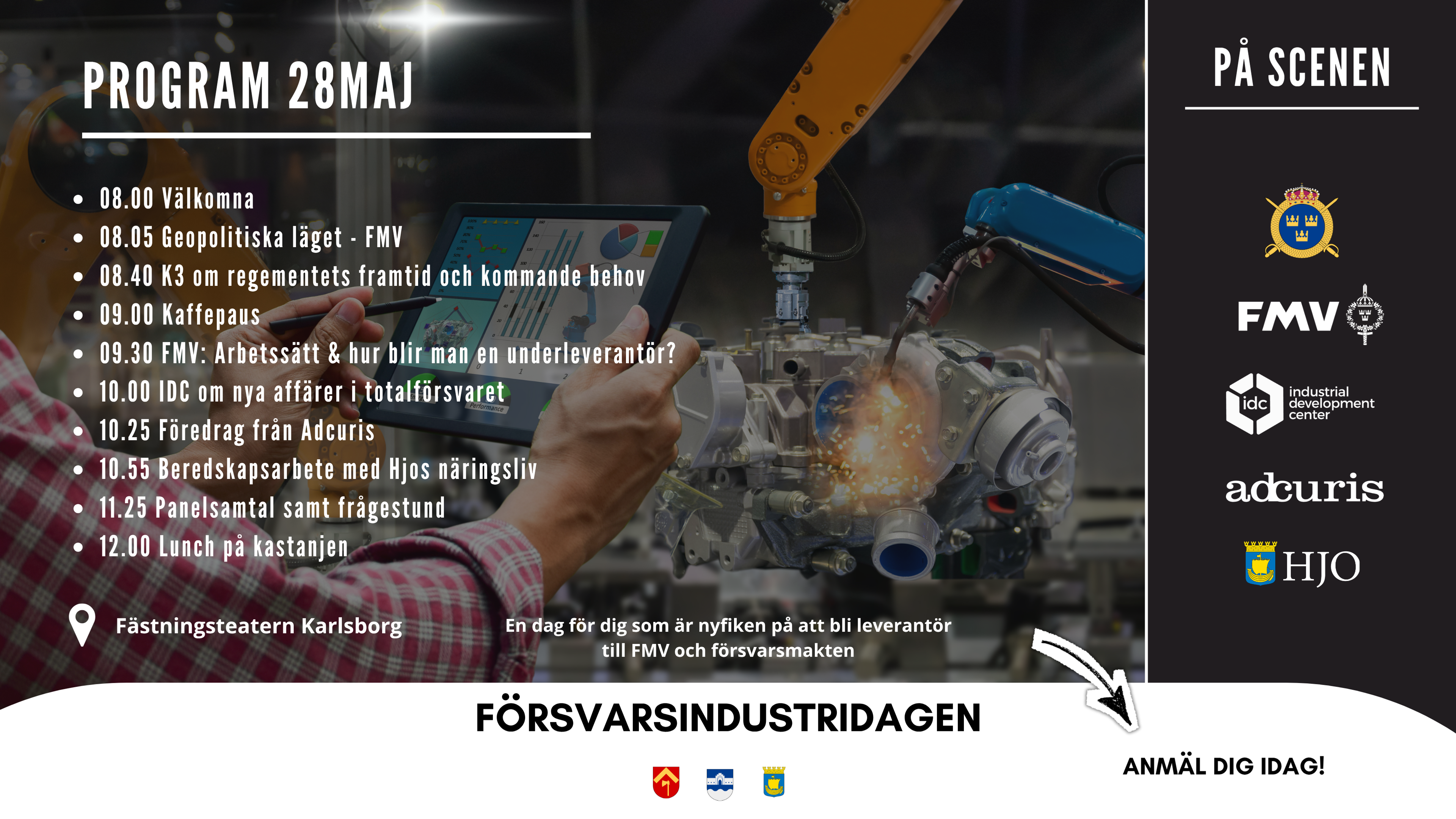 Program till Försvarsindustridag  HjoTiBorg