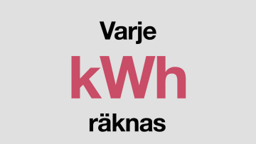 Grafik med texten "Varje kWh räknas"